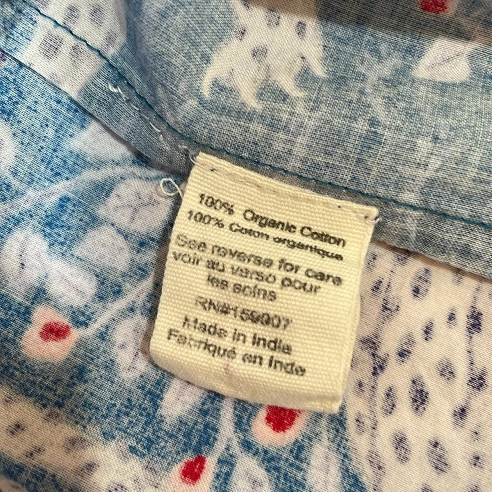 Printfresh Bagheera Leopard Long Sleeve Pajama Top Size S Blue - Picture 8 of 9